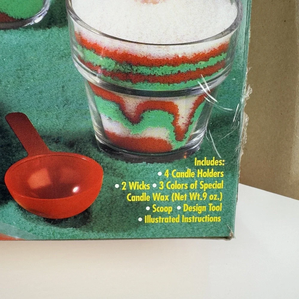 Vtg 1996 RoseArt Christmas Candle Making Art Kit NOS Made in USA Open Box UNUSED